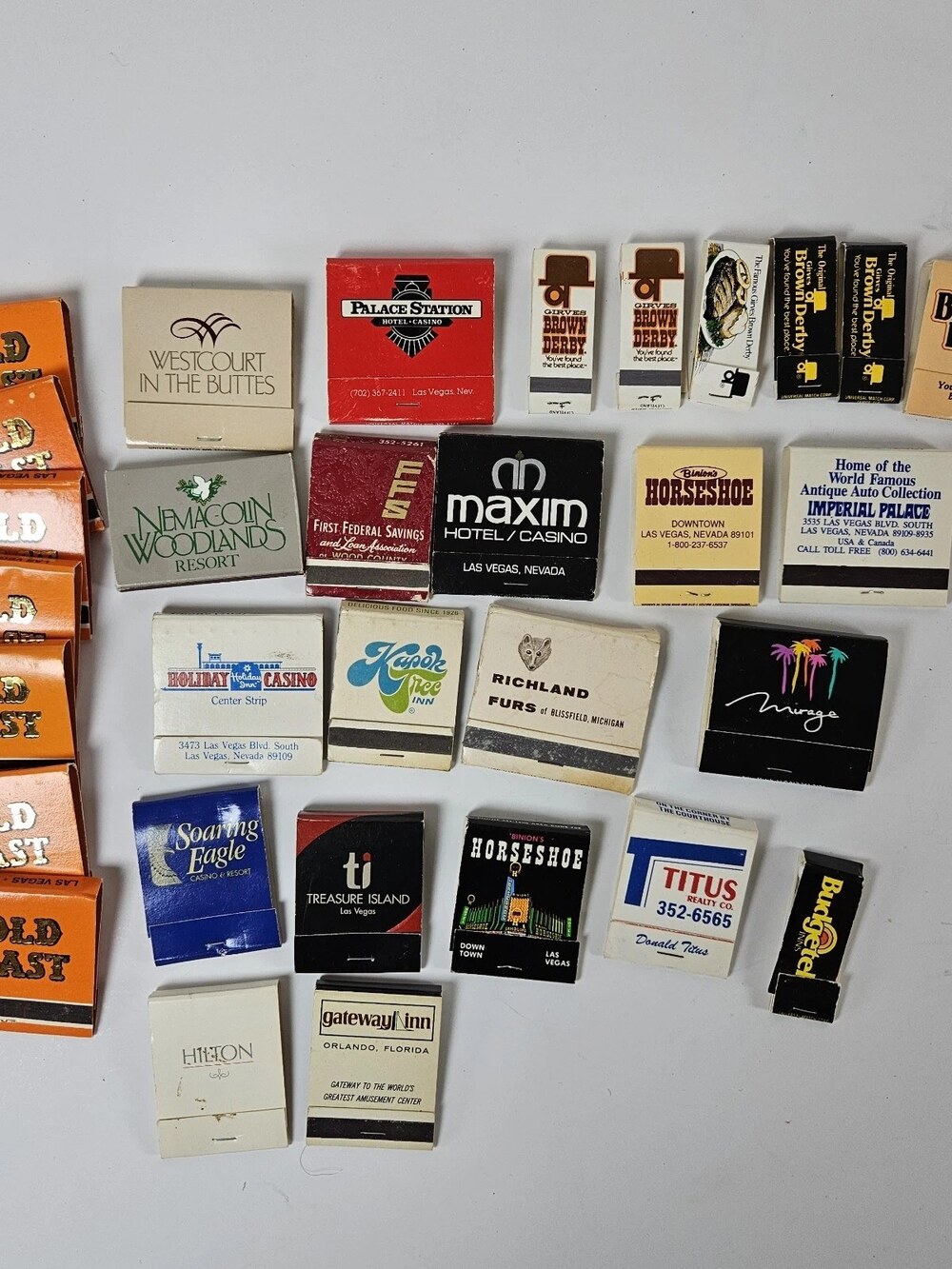 Vintage Matchbook Lot 25+ Las Vegas Casino Hotel Advertising